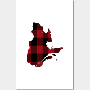 Quebec in Red Plaid Posters and Art